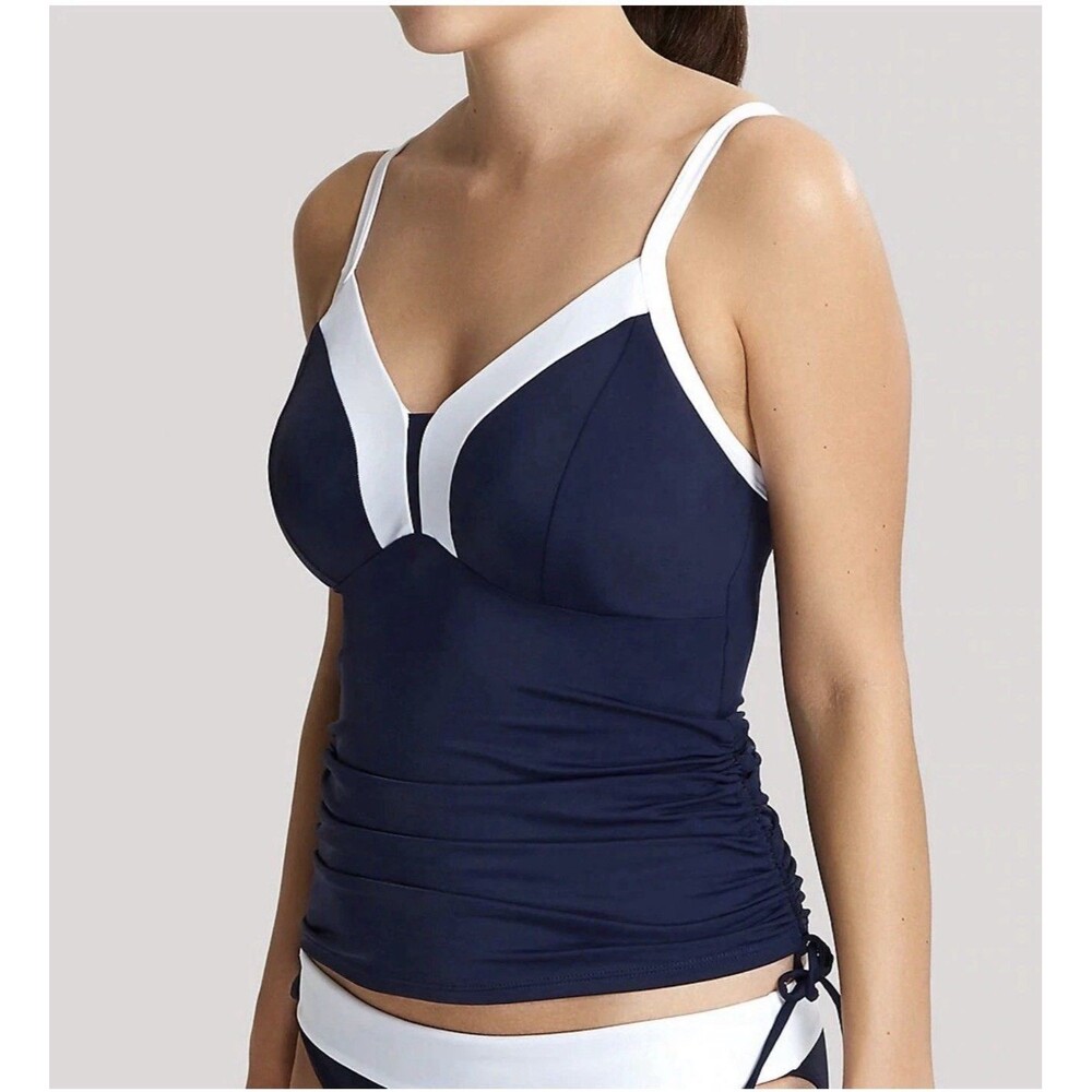 Panache MIDNIGHT/WHITE Catarina Balconnet Tankini Swim Top, US 38D